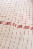 OMVAI Vintage Super Soft  Checks Cotton Woven Throw Blanket / Comforter - Red