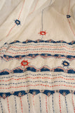 OMVAI Surya Lekha Hastkala Dupatta with applique and Hand work - Blue