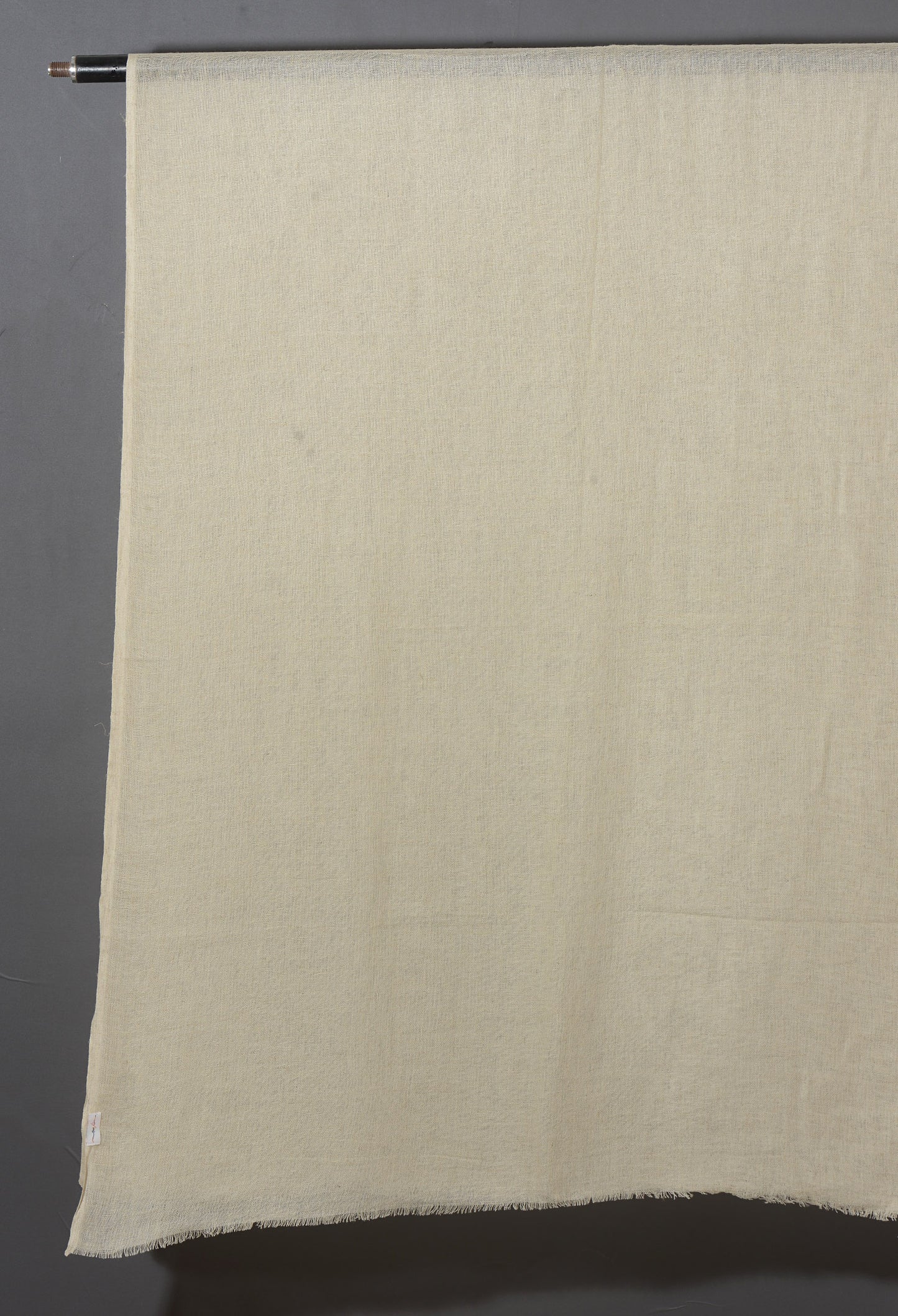 Ivory Solid Viscose Linen Stole