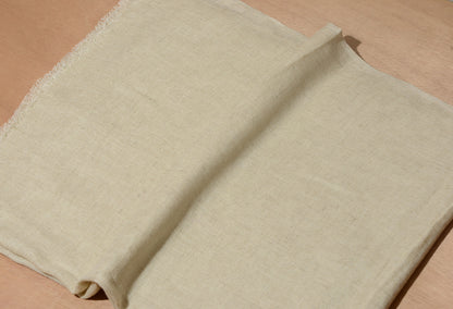 Ivory Solid Viscose Linen Stole
