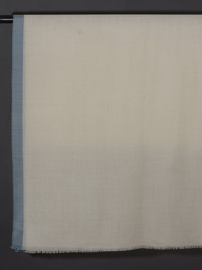 Silver Grey Striped Border Pashmina Stole