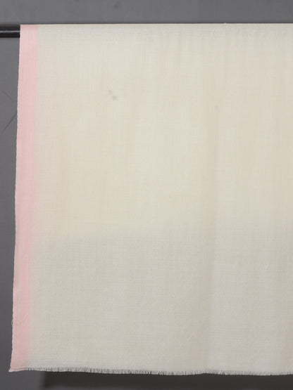 Powder Pink Striped Border Pashmina Stole