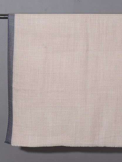 Navy Striped Border Pashmina Stole