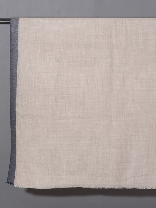 Navy Striped Border Pashmina Stole