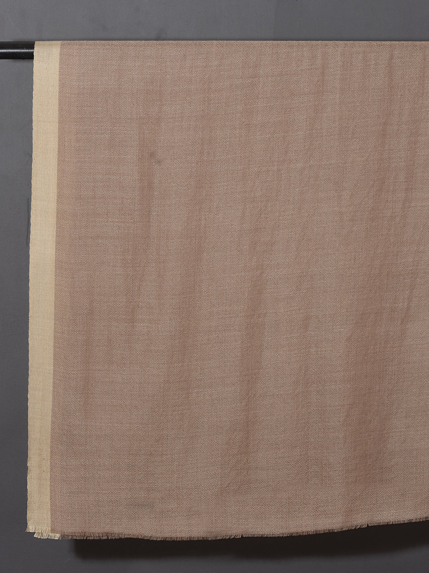 Natural Striped Border Pashmina Stole