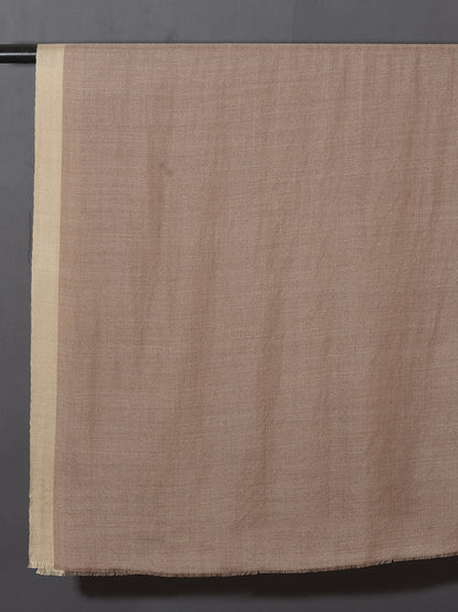 Natural Striped Border Pashmina Stole