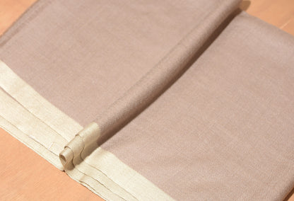 Natural Striped Border Pashmina Stole