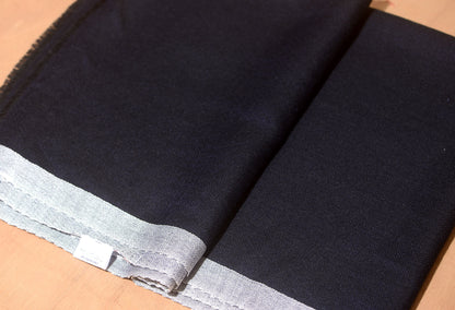 Midnight Blue with White Striped Border Pashmina Stole