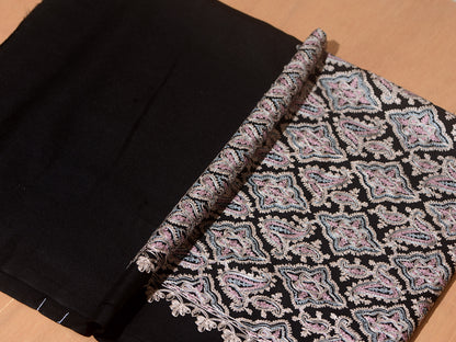 Rooh Exquisite Embroidered Stole - Midnight Black