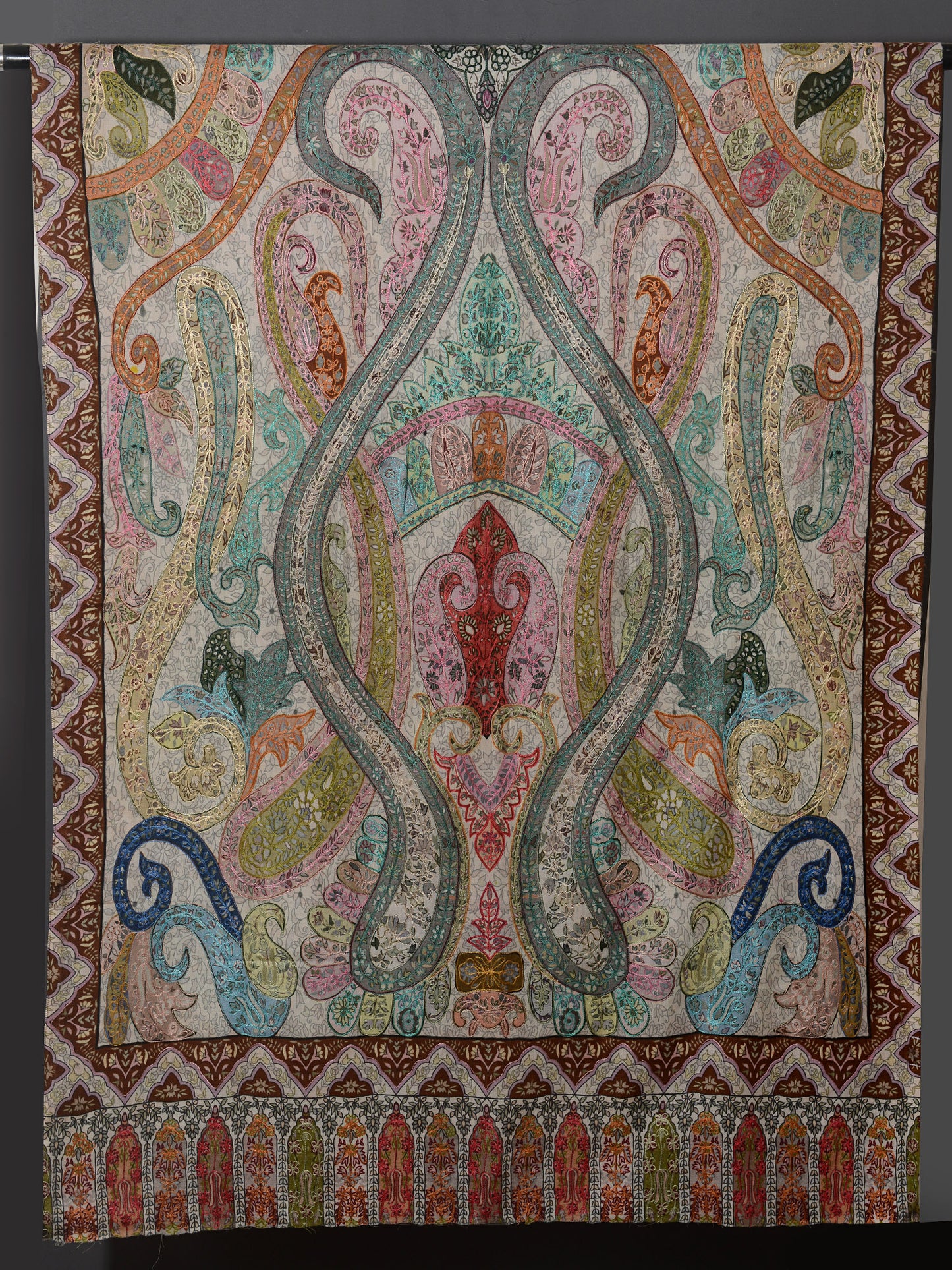 OMVAI Kalamkari Kani with Embroidery - Shades of Multi Bright