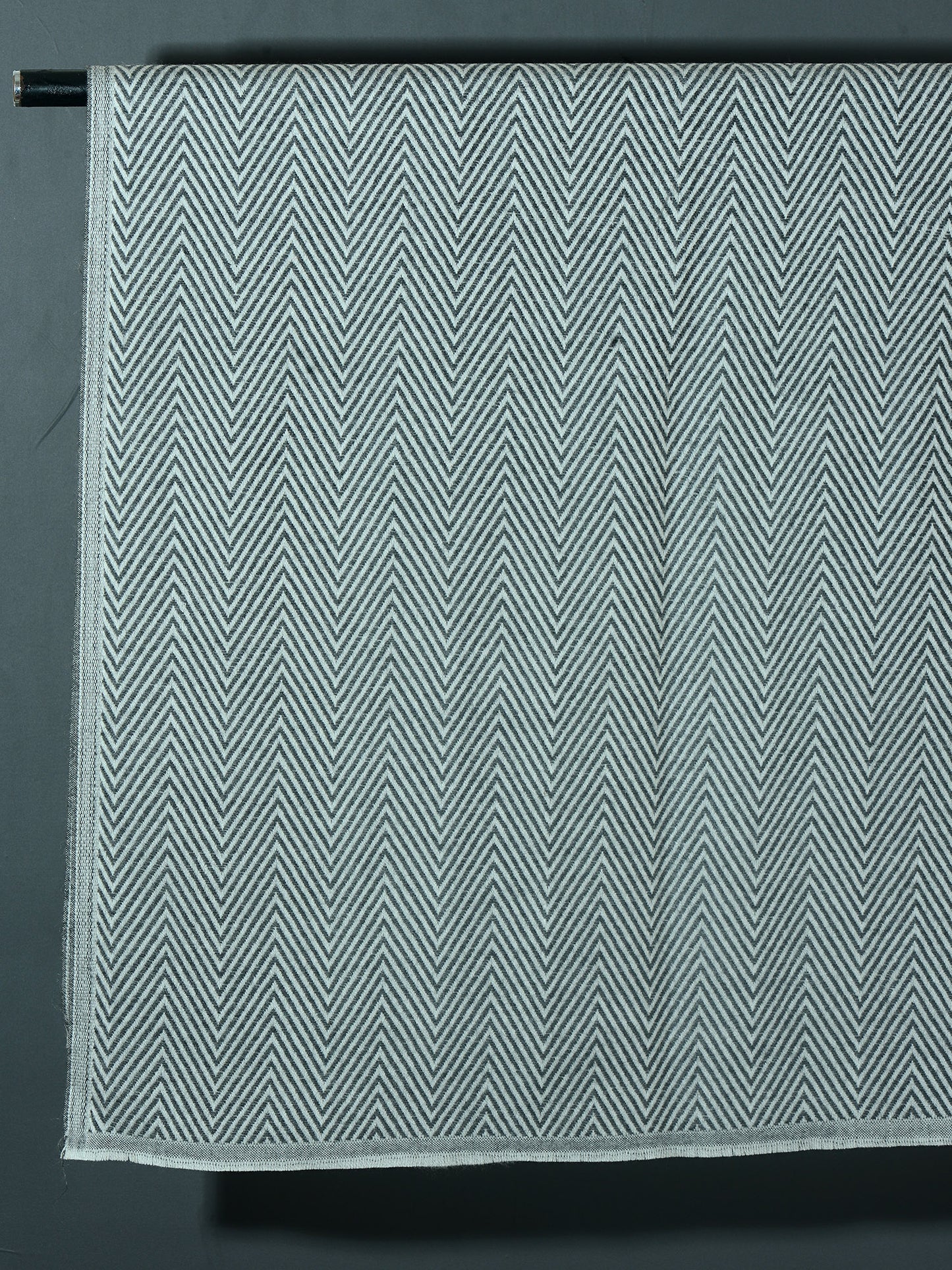 OMVAI Chevron Zig Zag Patterned Acrylic Stole- Premium Winter Wrap | Slate Gray