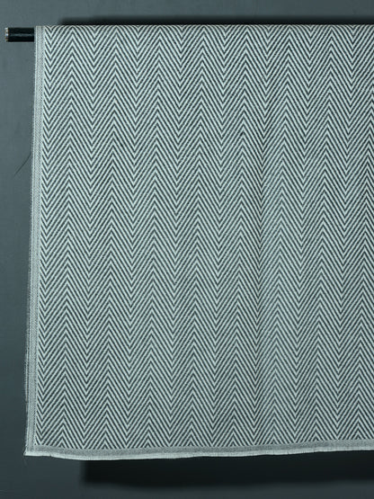 OMVAI Chevron Zig Zag Patterned Acrylic Stole- Premium Winter Wrap | Slate Gray