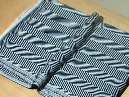 OMVAI Chevron Zig Zag Patterned Acrylic Stole- Premium Winter Wrap | Blue Navy