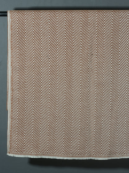 OMVAI Chevron Zig Zag Patterned Acrylic Stole- Premium Winter Wrap | Camel Brown