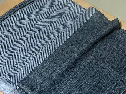 OMVAI Chevron Zig Zag Patterned Acrylic Stole- Premium Winter Wrap | Shades of Gray