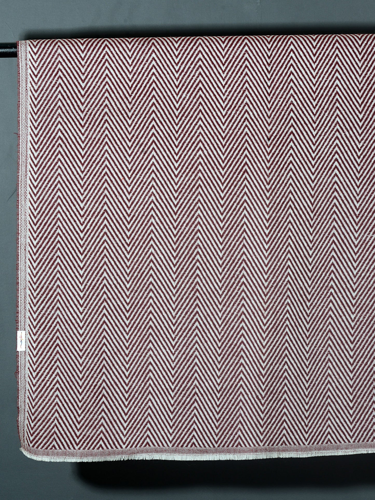 OMVAI Chevron Zig Zag Patterned Acrylic Stole- Premium Winter Wrap | Chocolate Brown