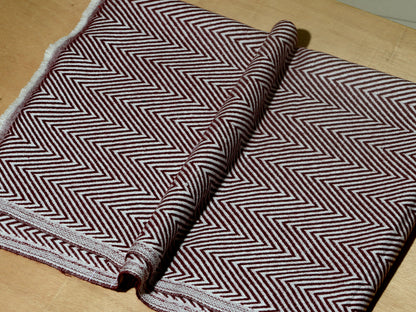 OMVAI Chevron Zig Zag Patterned Acrylic Stole- Premium Winter Wrap | Chocolate Brown