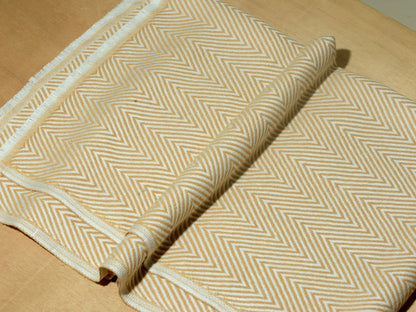 OMVAI Chevron Zig Zag Patterned Acrylic Stole- Premium Winter Wrap | Ochre