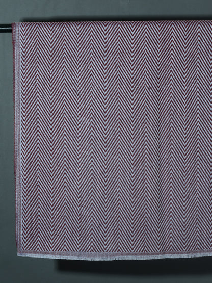 OMVAI Chevron Zig Zag Patterned Acrylic Stole- Premium Winter Wrap | Wine