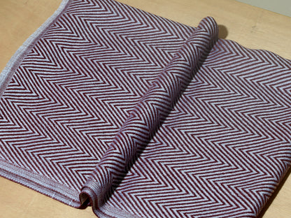 OMVAI Chevron Zig Zag Patterned Acrylic Stole- Premium Winter Wrap | Wine