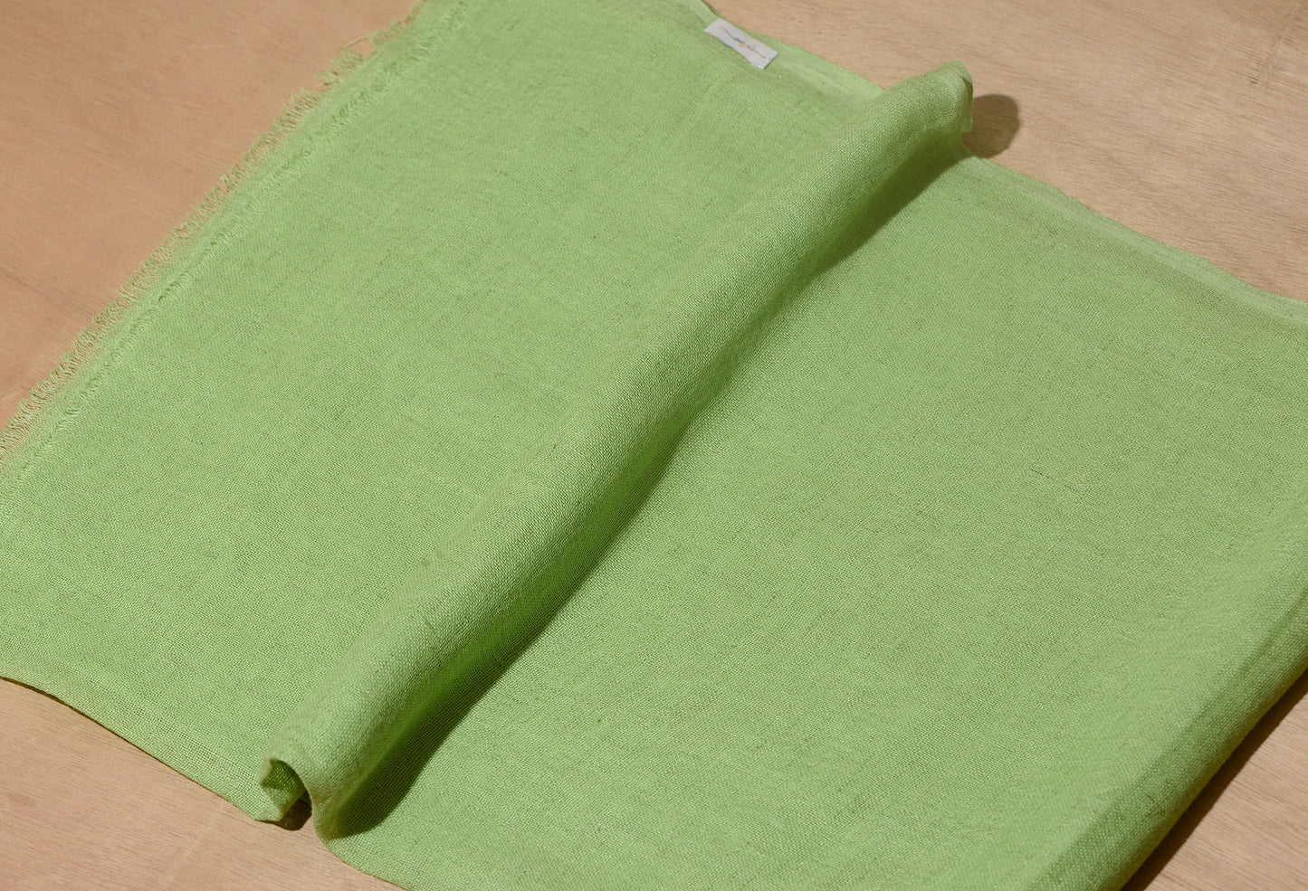 Fern Green Solid Viscose Linen Stole