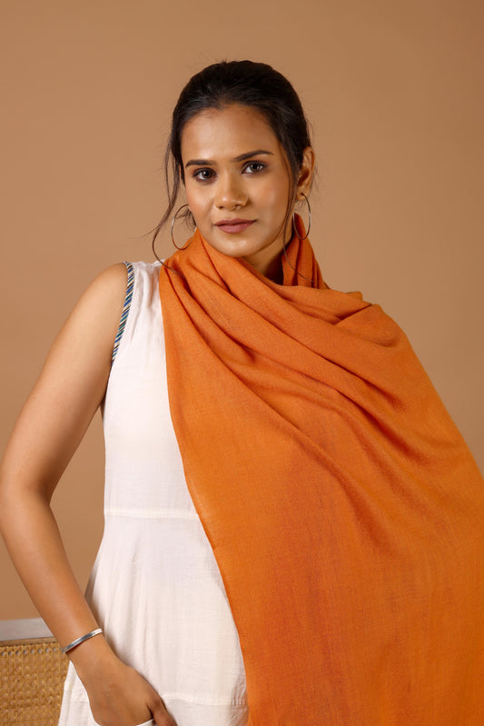 TERRACOTA  Solid Pashmina