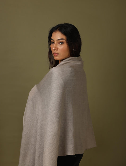 LAVA GREY Solid Pashmina