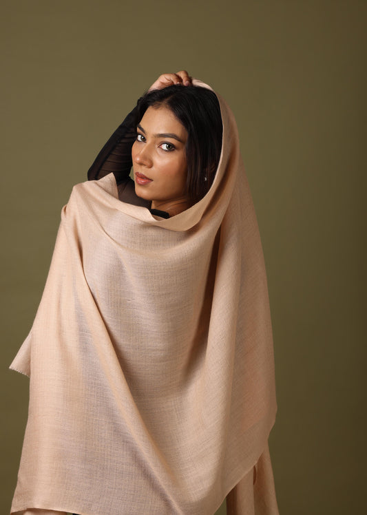PEACH Solid Pashmina