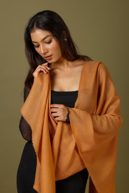 NUDE GOLD Solid Pashmina