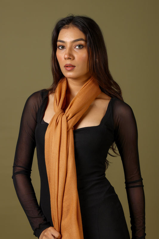 NUDE GOLD Solid Pashmina