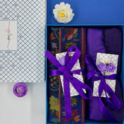 OMVAI Modal Combo Gift Set in Violet Kani and Reversible Modal in Fine Quality (Set of 2)  - For HIM and for HER
