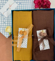 OMVAI Solid Pashmina Combo Gift Set in Pure Cashmere wool (Set of 2 - For HIM and for HER)