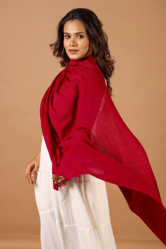RED Solid Pashmina