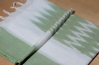 OMVAI The IKAT Dupatta with Tassels  -  Sage Green