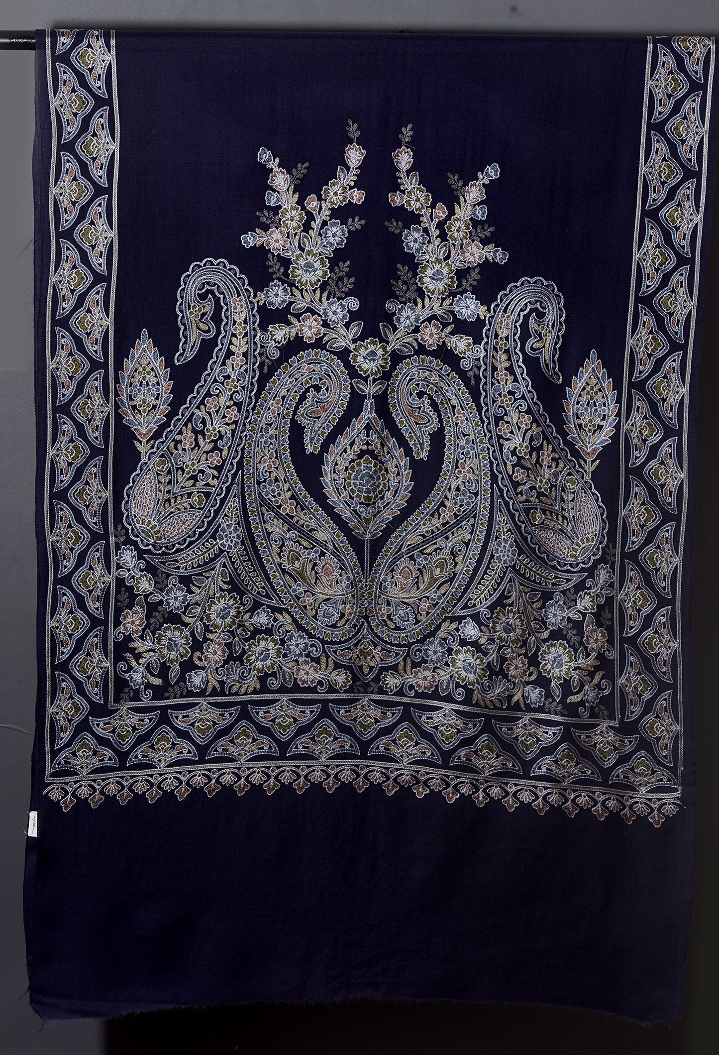 Shahi Exquisite Embroidered Stole - Imperial Blue
