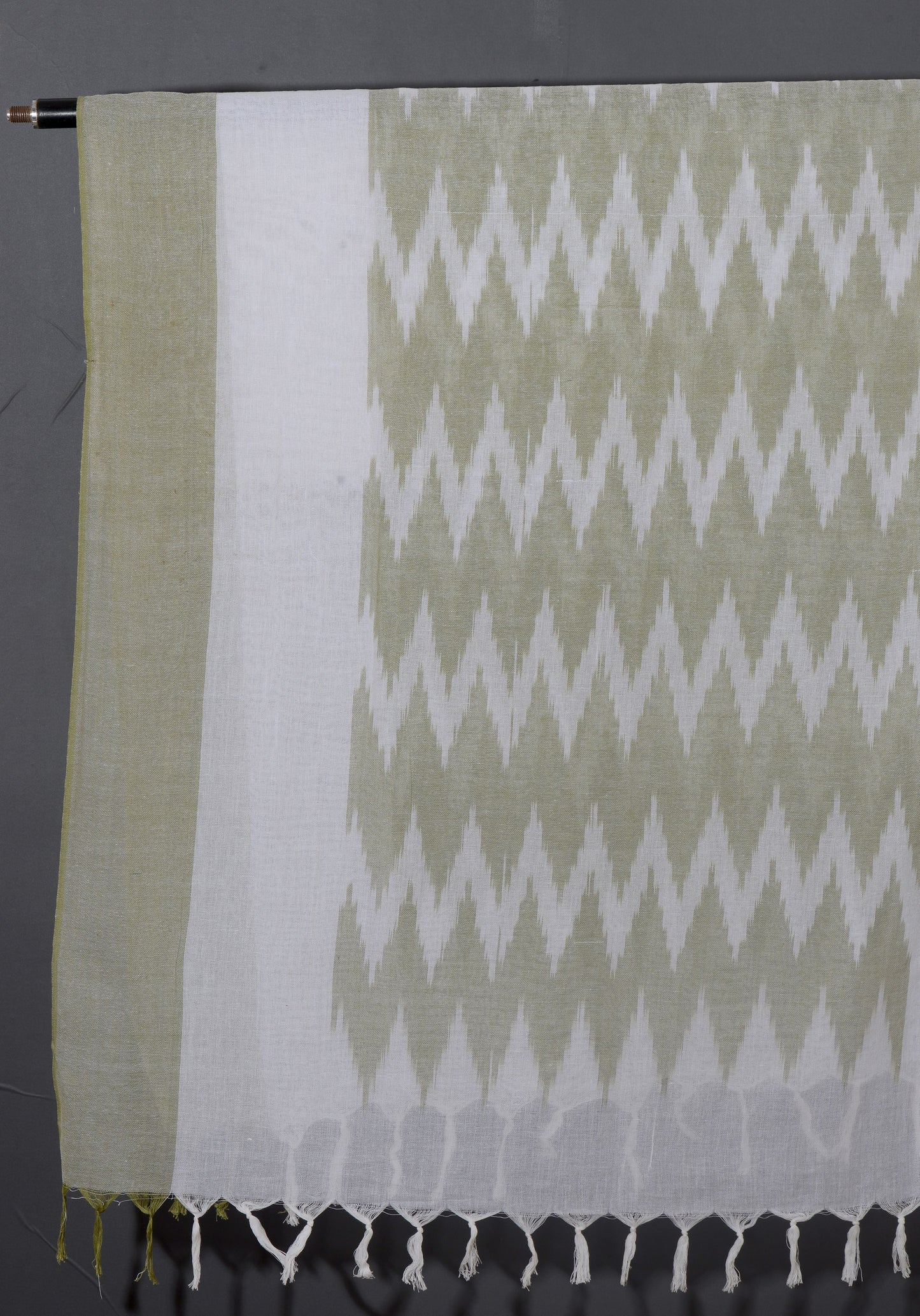 OMVAI The IKAT Dupatta with Tassels  -  Urban Green