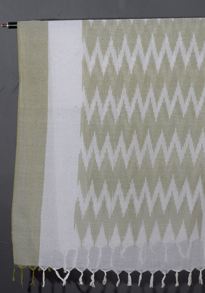 OMVAI The IKAT Dupatta with Tassels  -  Urban Green