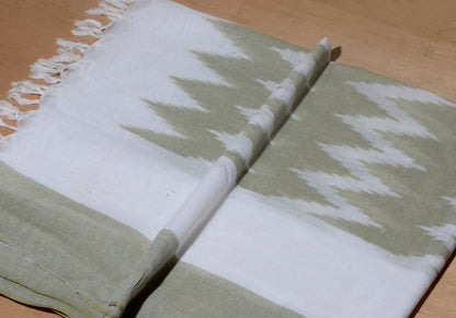 OMVAI The IKAT Dupatta with Tassels  -  Urban Green