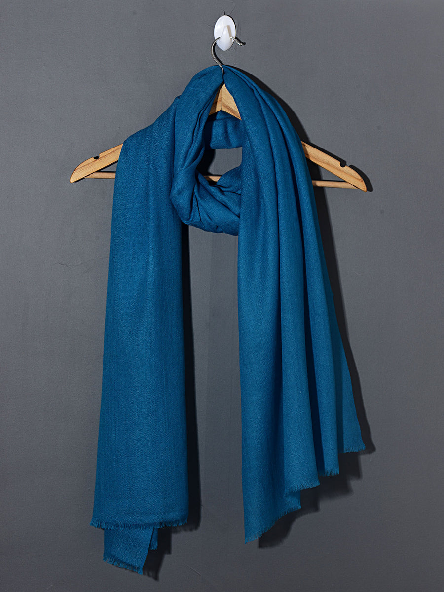 COBALT BLUE Solid Pashmina