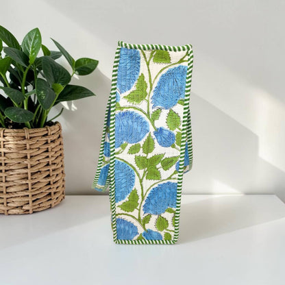 Green Bloom - Premium OMVAI Quilted Cotton Tote Bag