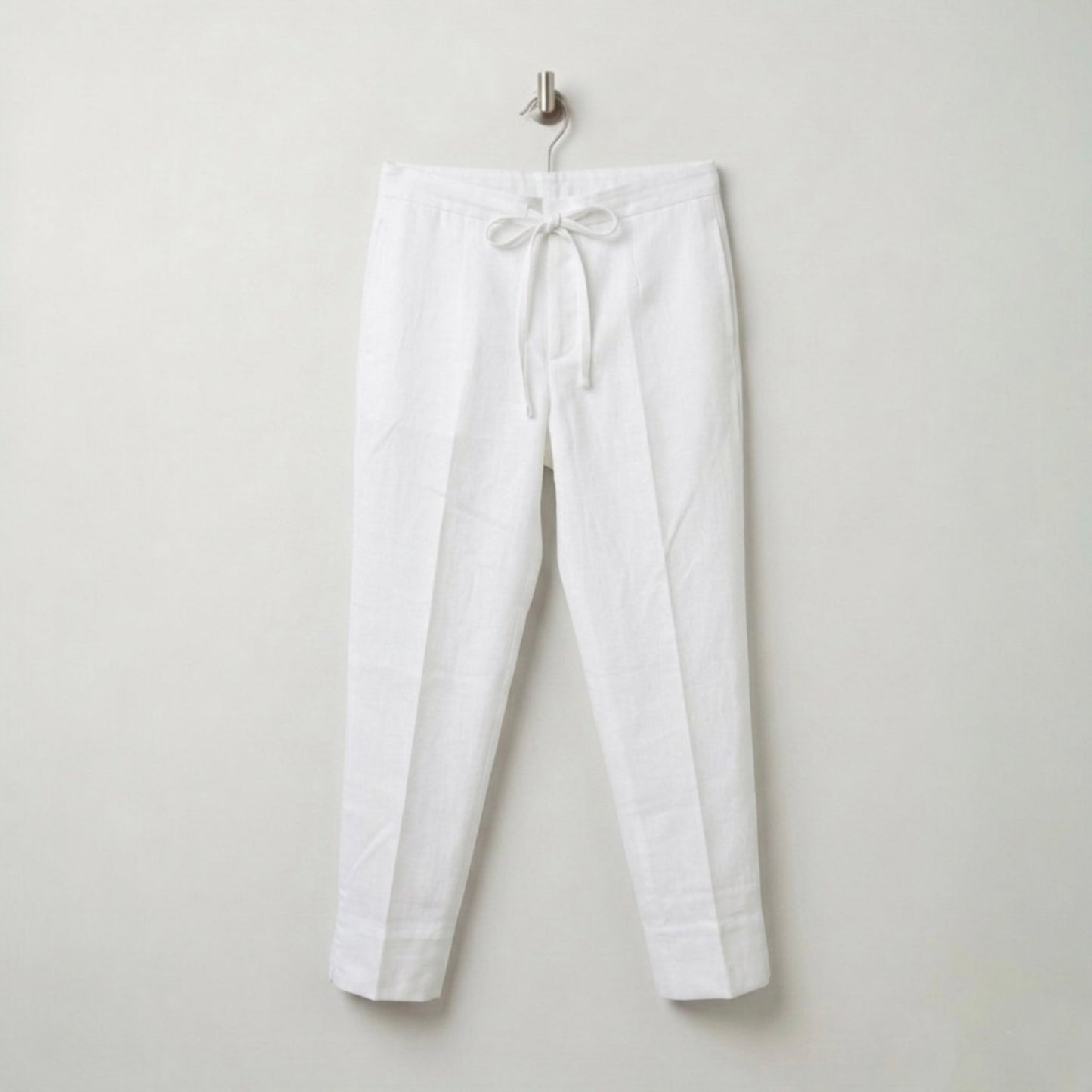 OMVAI White Cotton Pants : Relaxed Fit, Breathable & Comfortable