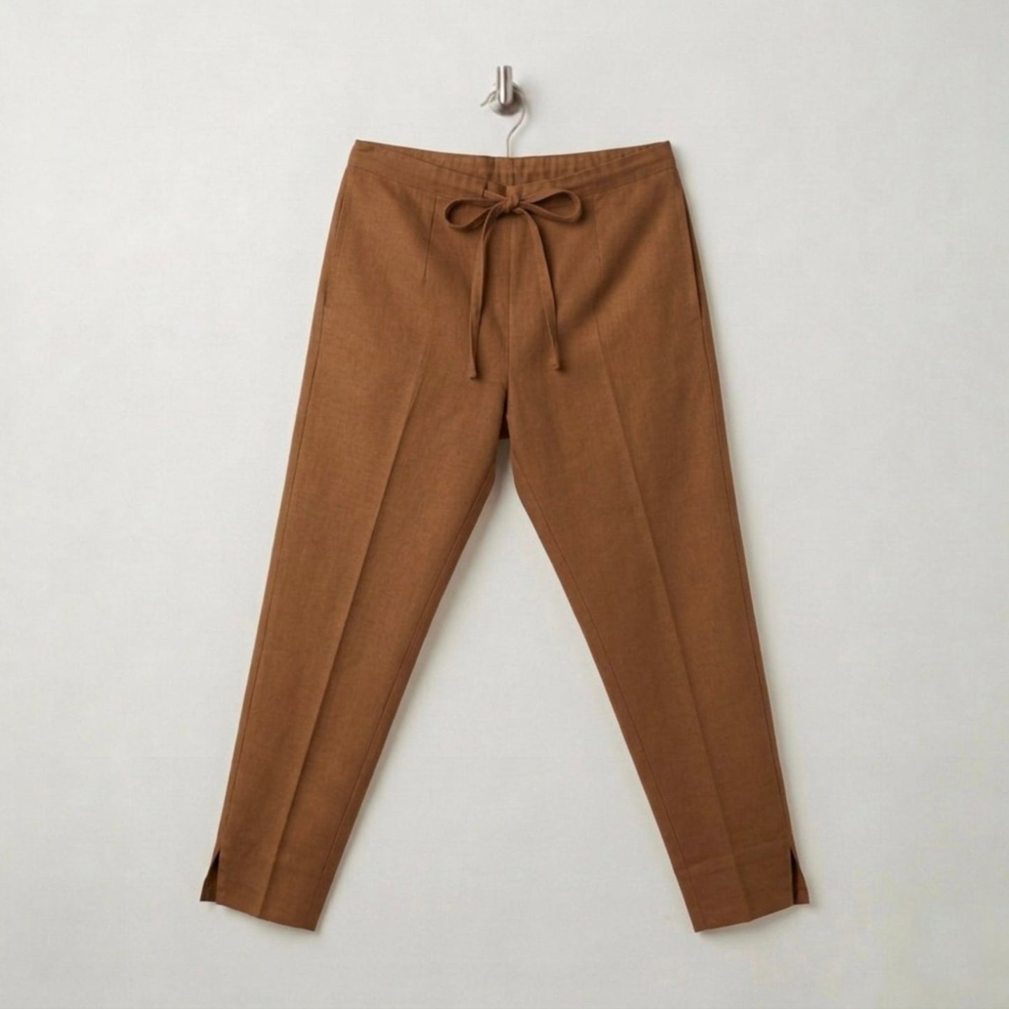 OMVAI Brown Cotton Pants : Relaxed Fit, Breathable & Comfortable