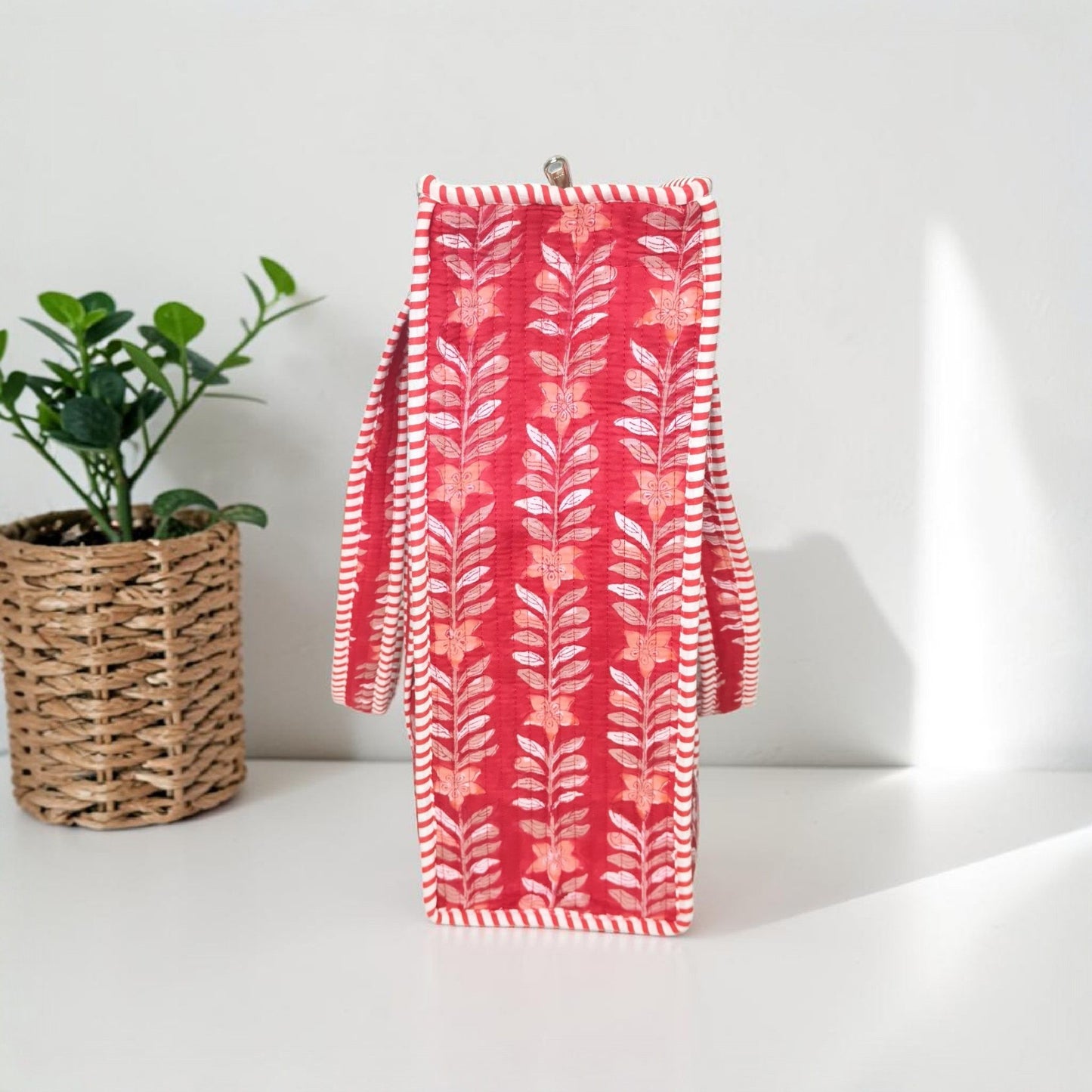 Ruby Bloom - Premium OMVAI Quilted Cotton Tote Bag