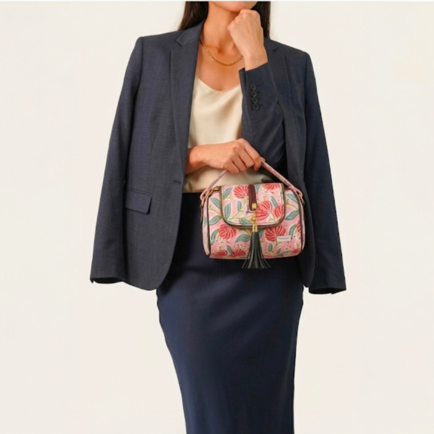 Rose Bloom – OMVAI Quilted Cotton Sling Bag