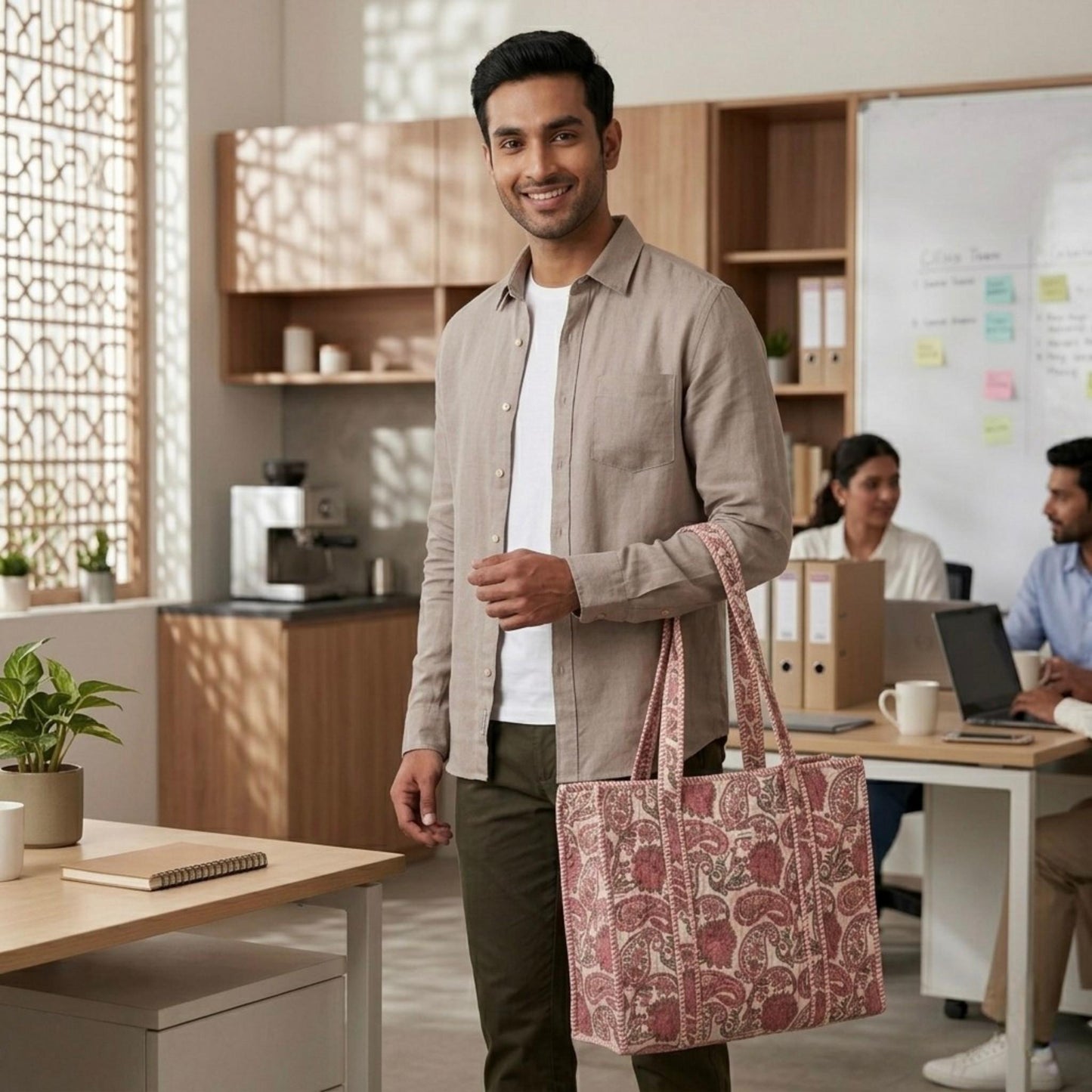 The Dusty Rose - Premium Quilted Cotton Tote Bag