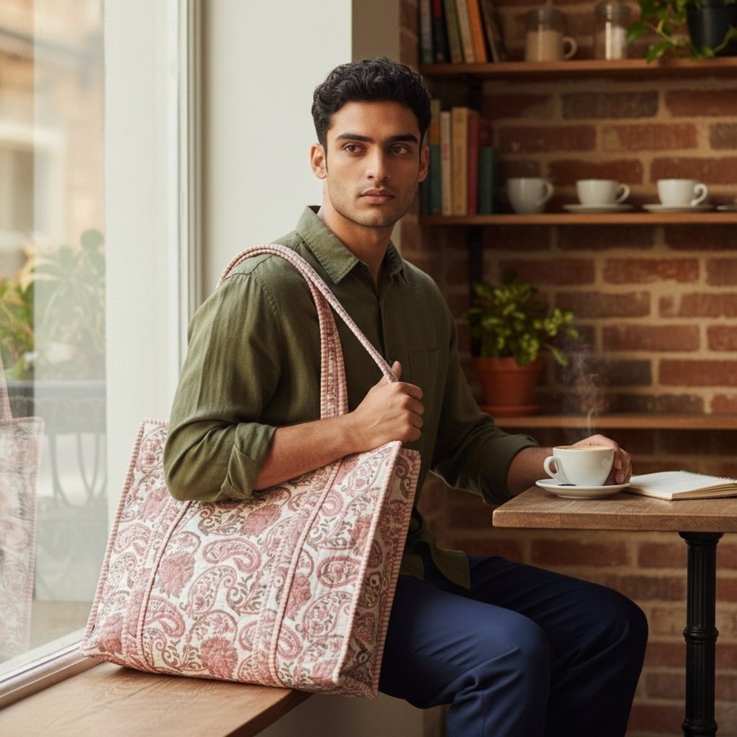 The Dusty Rose - Premium Quilted Cotton Tote Bag