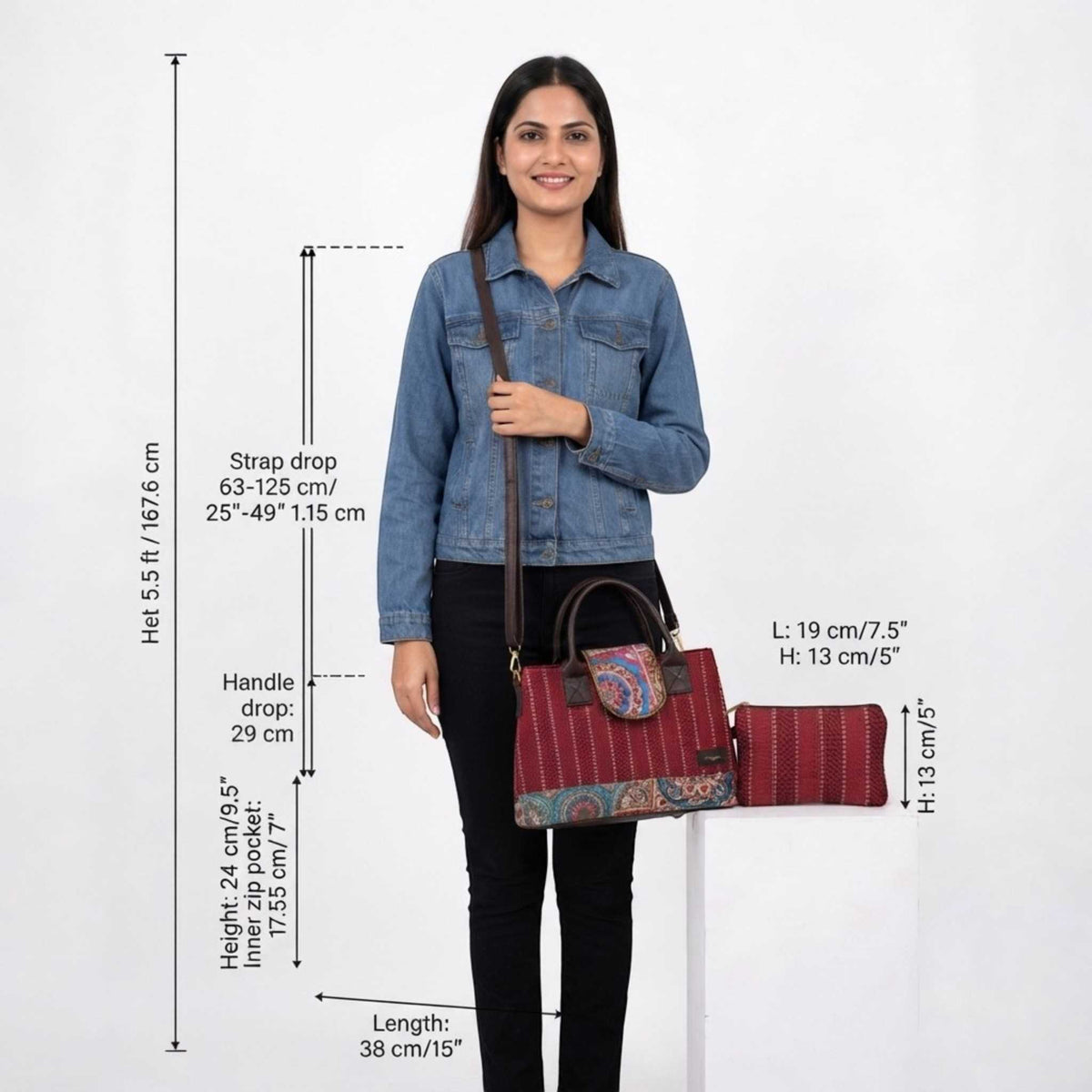 OMVAI Heritage 2-Piece Handbag Set – Ruby Royale