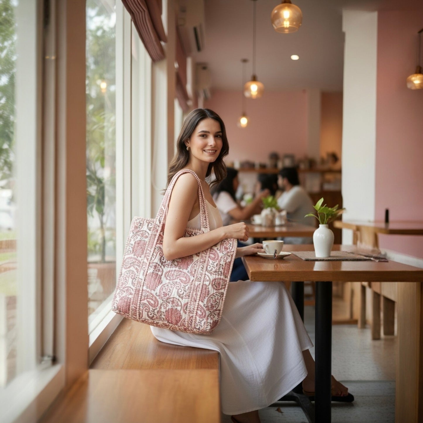 The Dusty Rose - Premium Quilted Cotton Tote Bag