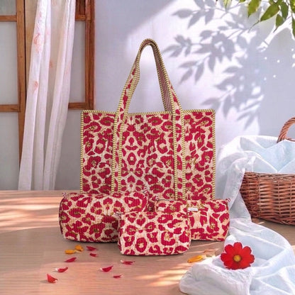 OMVAI Handcrafted Cotton Tote Bag Sets Online | 4-Piece