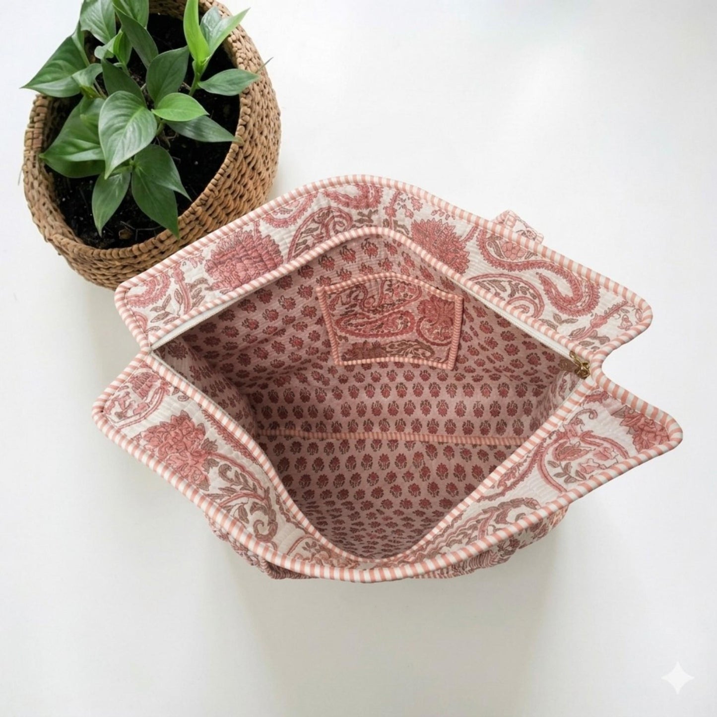 The Dusty Rose - Premium Quilted Cotton Tote Bag
